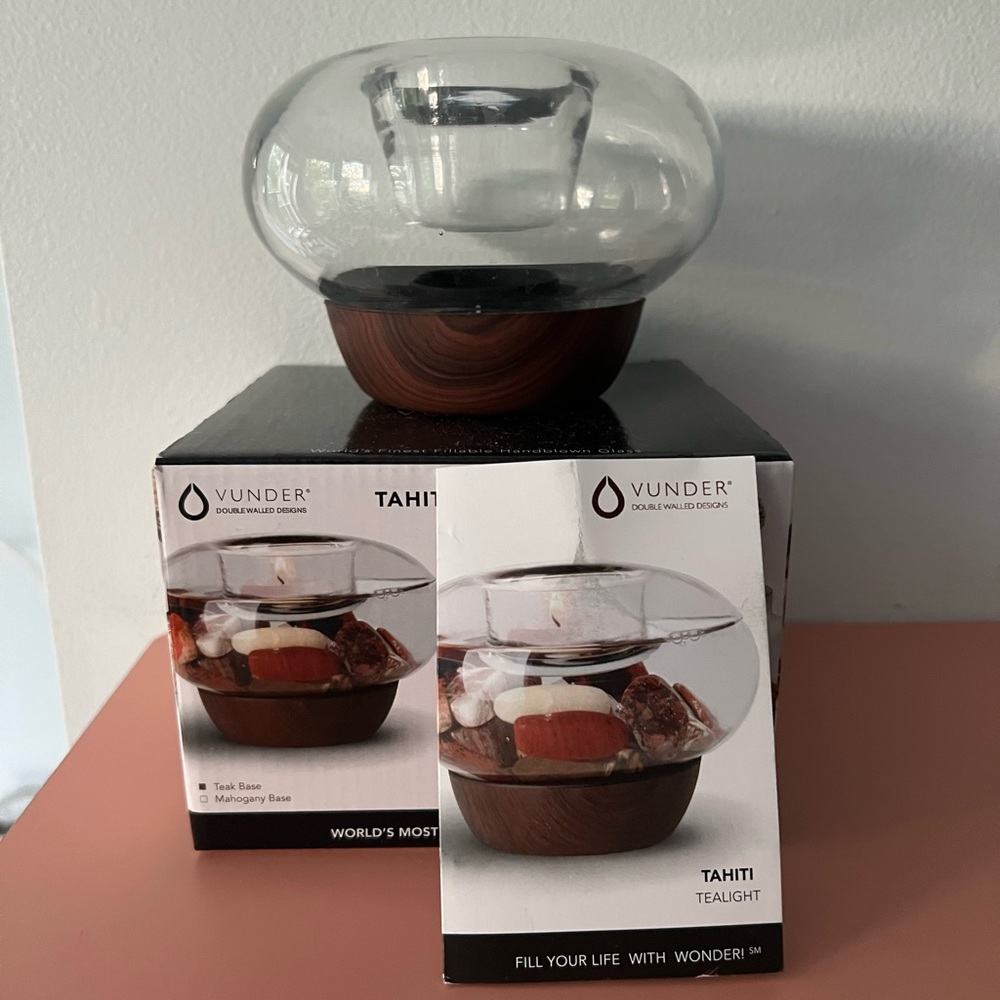 Customizable, versatile fill-able candle holder NIB